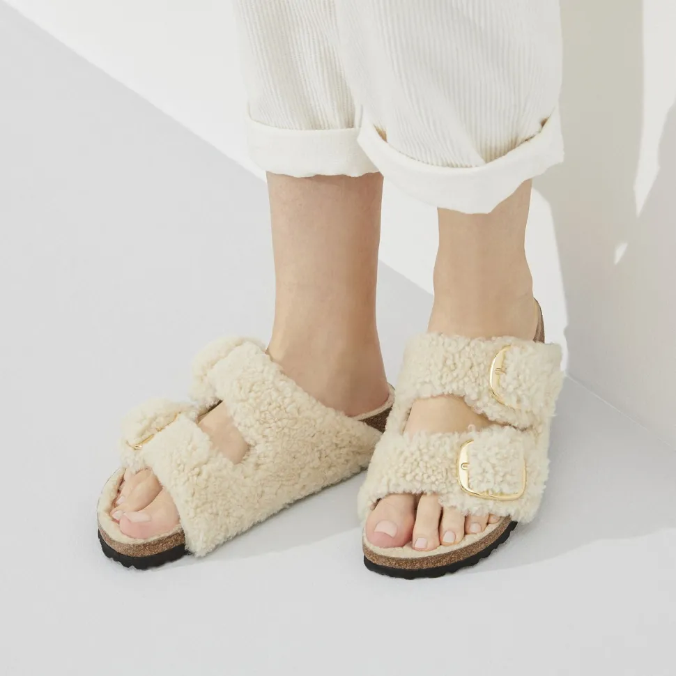 Arizona Big Buckle Shearling - Teddy Eggshell