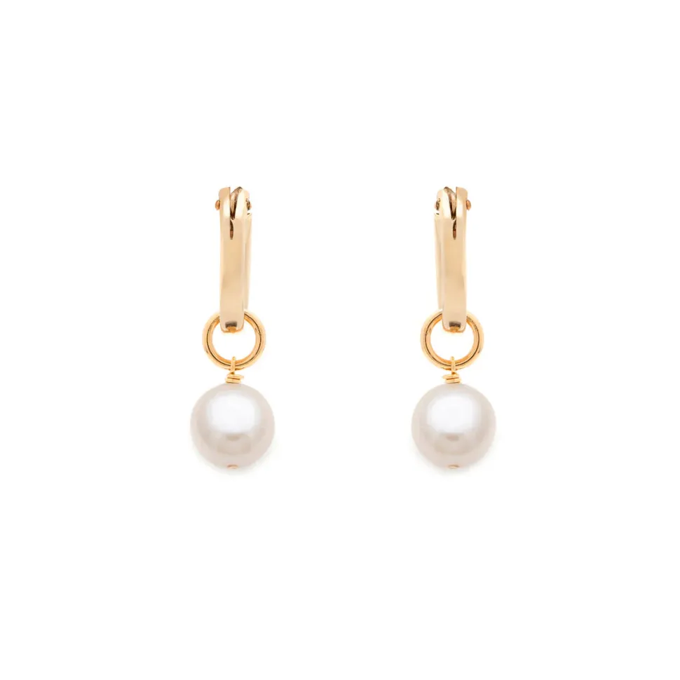 Ava Earrings - Pearl & Gold