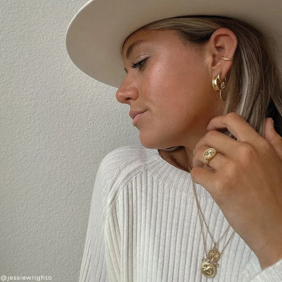 Beaded Ear Cuff - Gold