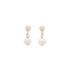 Billie Earrings - Pearl & Gold