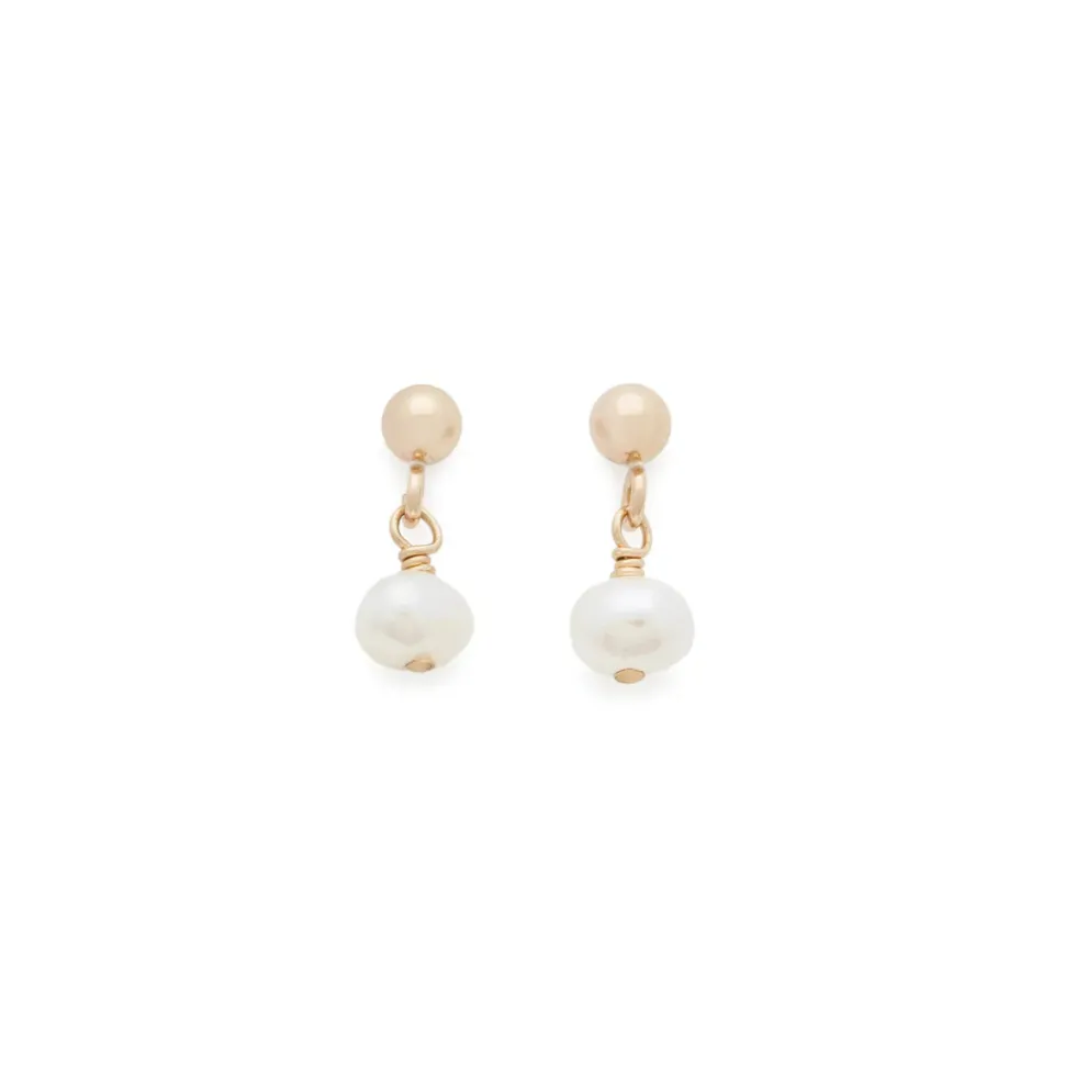 Billie Earrings - Pearl & Gold