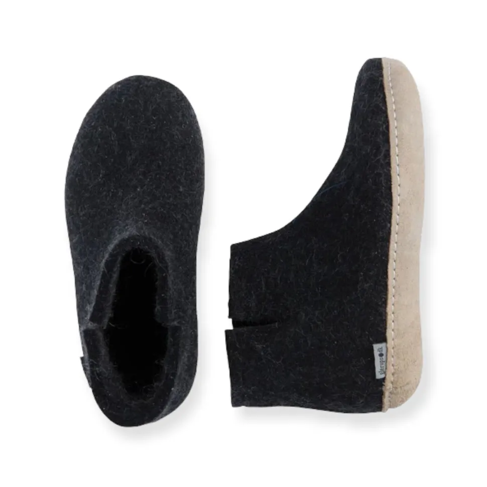 Boot with Leather Sole - Charcoal