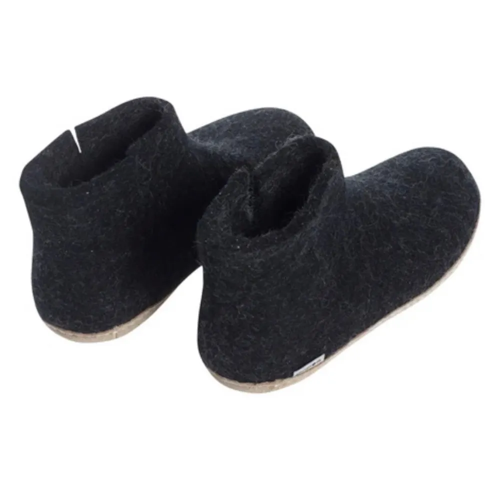 Boot with Leather Sole - Charcoal