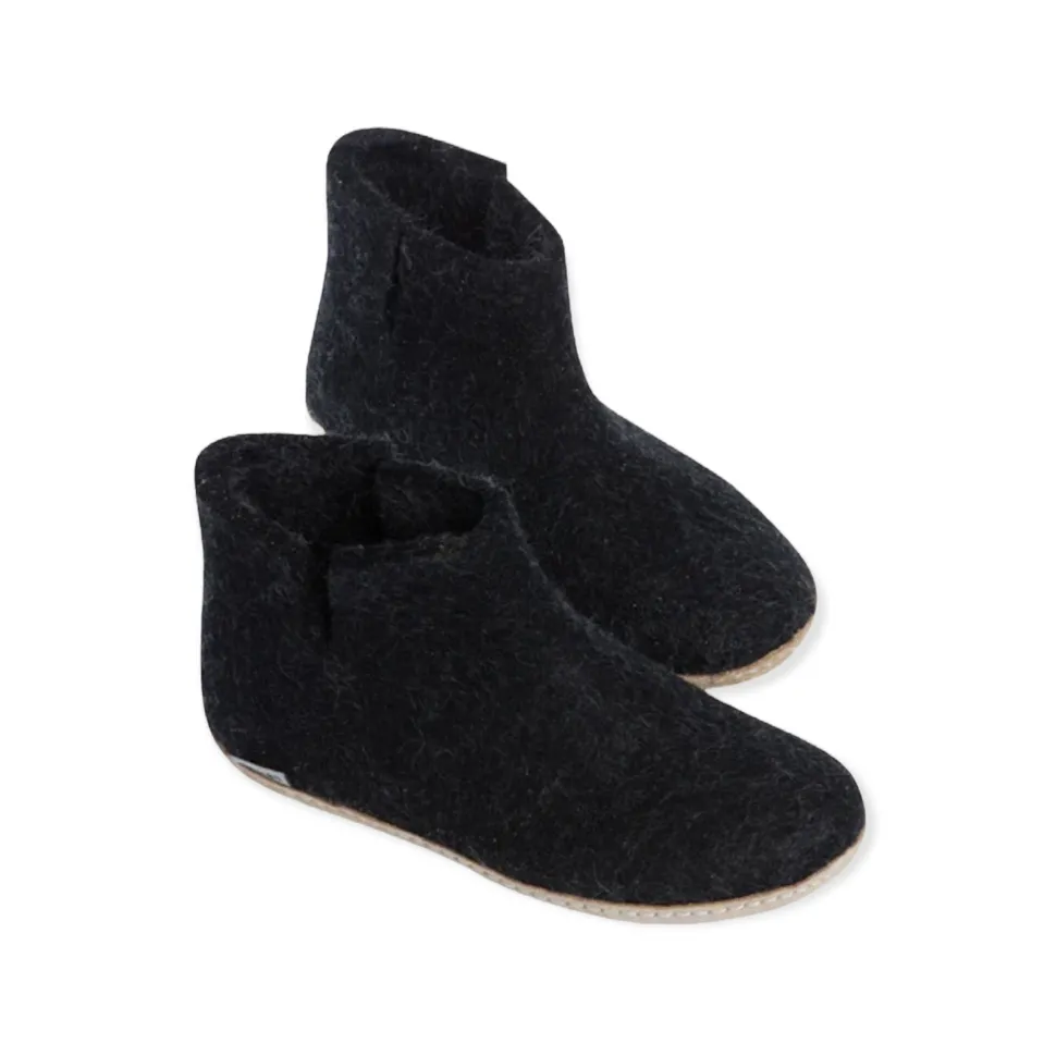 Boot with Leather Sole - Charcoal