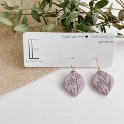 Botanical Dangles - Mauve Teardrop
