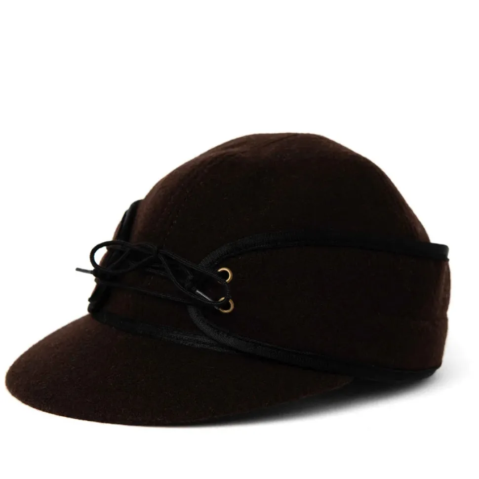 Classic Wool Blend Railroad Hat - Brown
