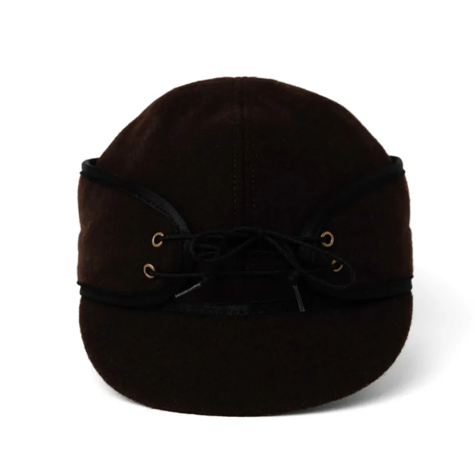 Classic Wool Blend Railroad Hat - Brown