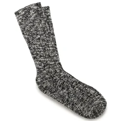 Cotton Slub Sock - Black/Gray