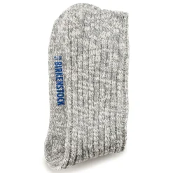 Cotton Slub Sock - Gray/White