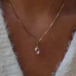 Evelyn Necklace - White Topaz