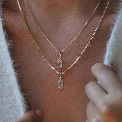Evelyn Necklace - White Topaz