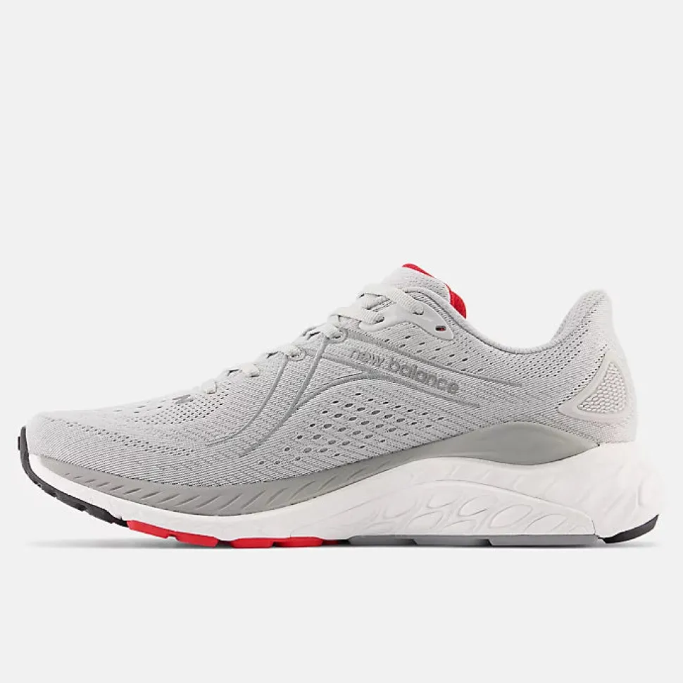 Fresh Foam 860v13 - Light Aluminum with True Red