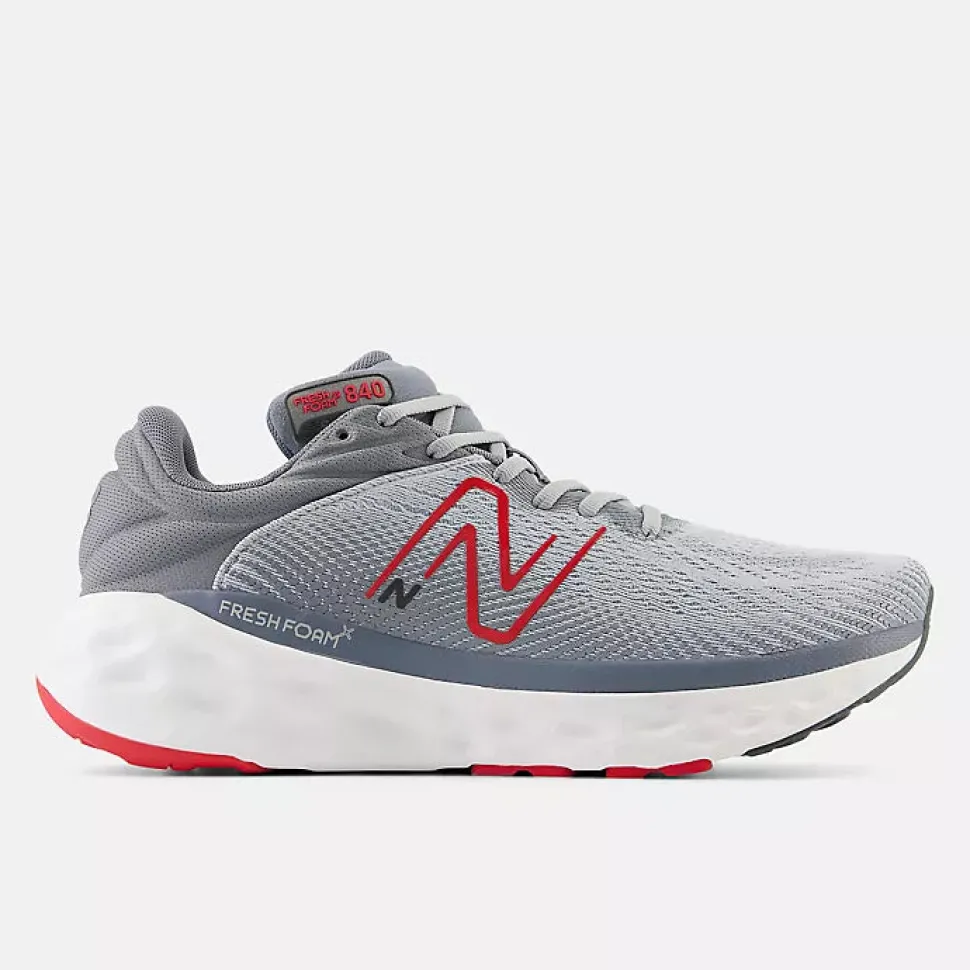 Fresh Foam X 840v1 - Aluminum Grey with True Red