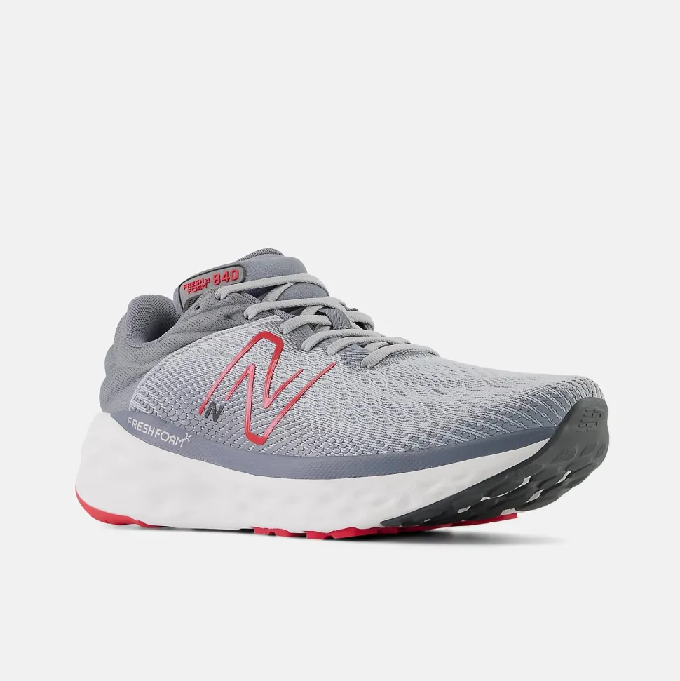 Fresh Foam X 840v1 - Aluminum Grey with True Red