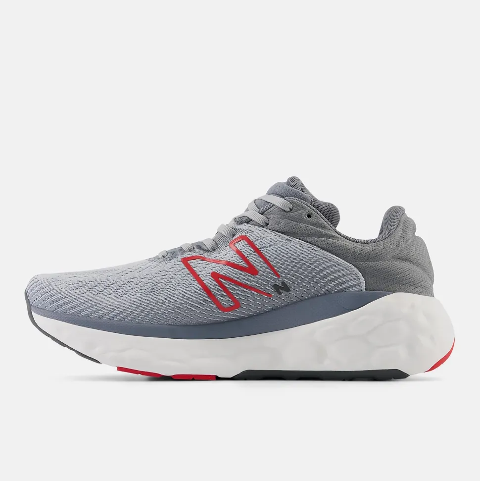 Fresh Foam X 840v1 - Aluminum Grey with True Red