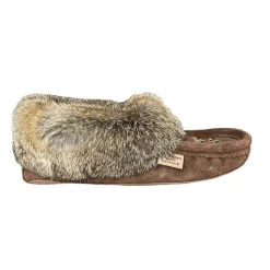 Fur Moccasin - Chocolate Suede