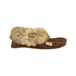 Fur Moccasin - Coffee Suede
