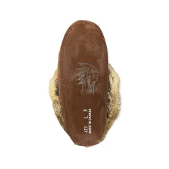 Fur Moccasin - Coffee Suede
