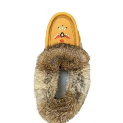 Fur Moccasin - Cork Moose Hide