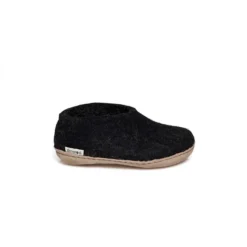 Junior Shoe with Leather Sole - Charcoal