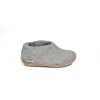 Junior Shoe with Leather Sole - Grey