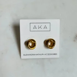 LEVI Interlocking Rings Stud Earrings