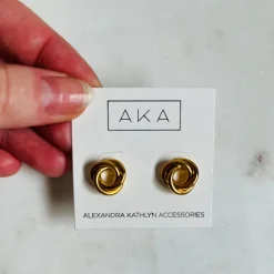 LEVI Interlocking Rings Stud Earrings