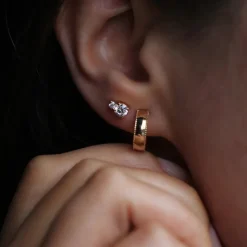 Mini Cigar Hoops - Silver