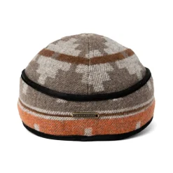 Navajo Wool Blend Railroad Hat - Orange