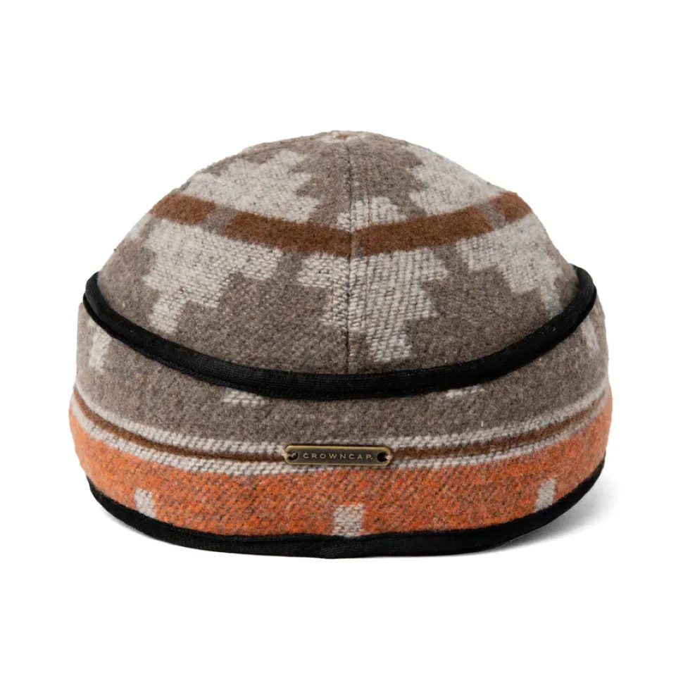 Navajo Wool Blend Railroad Hat - Orange