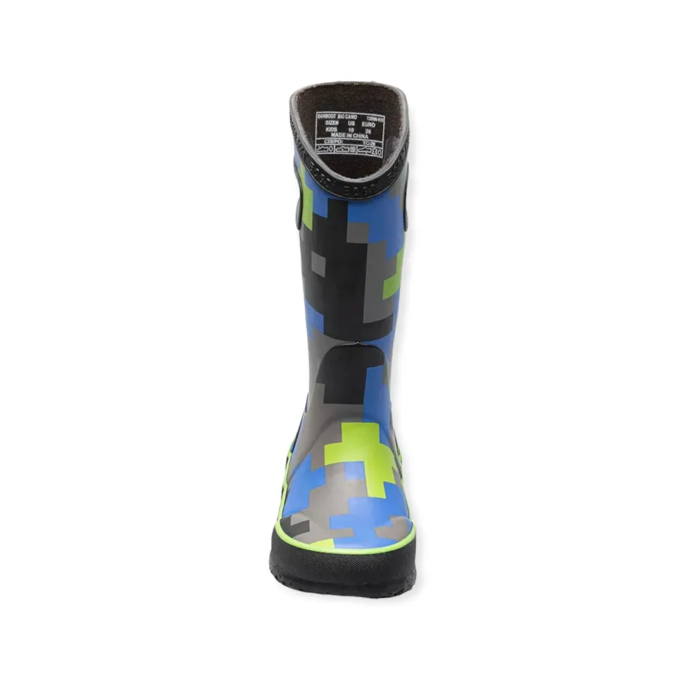 Rainboot Big Camo - Black and Green
