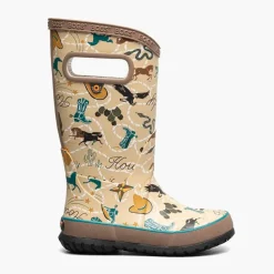Rainboot New Western - Tan Multi