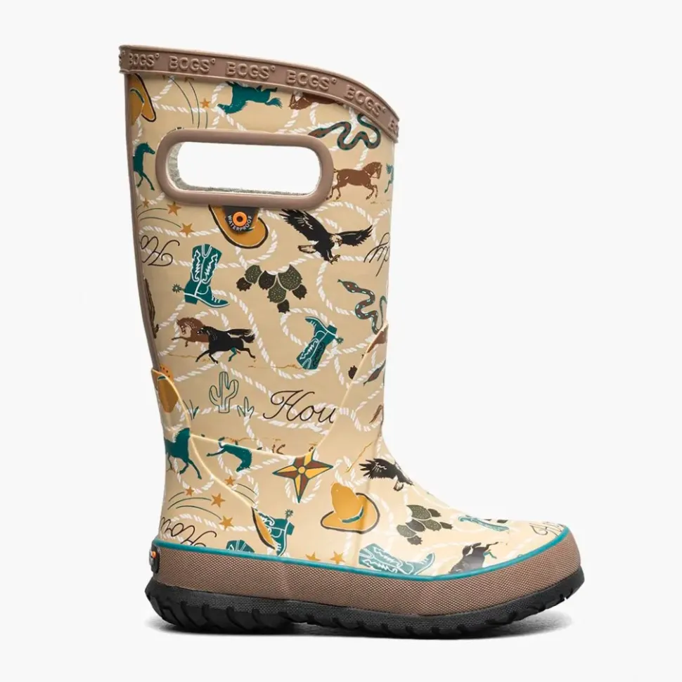 Rainboot New Western - Tan Multi