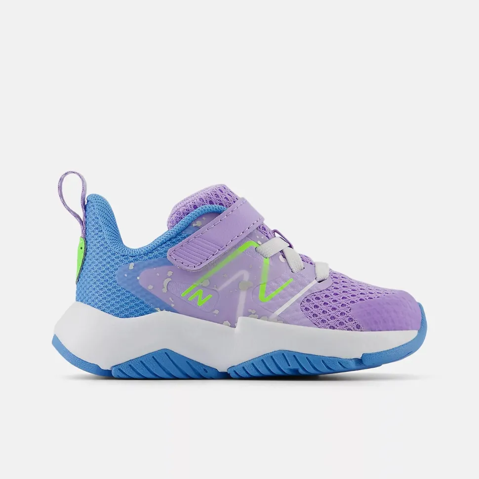 Rave Run v2 - Bungee Lace with Top Strap - Lilac Glo with Sky Blue