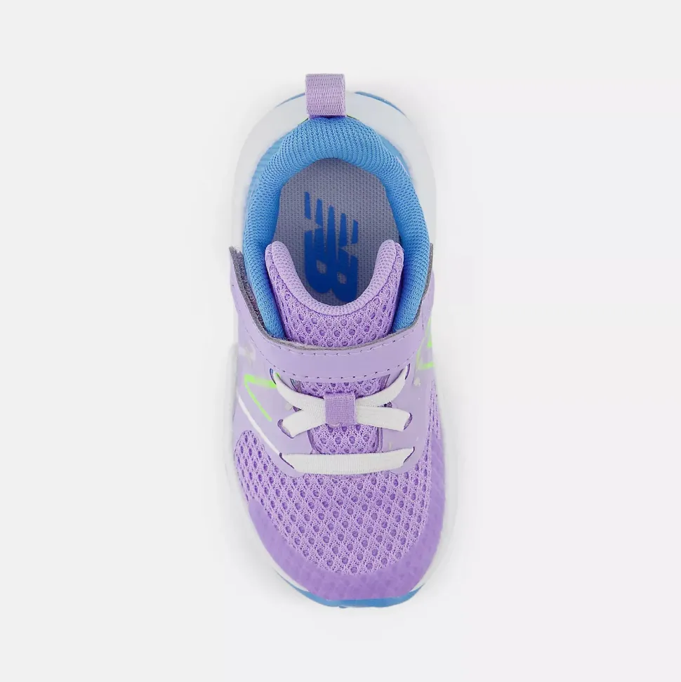 Rave Run v2 - Bungee Lace with Top Strap - Lilac Glo with Sky Blue