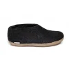 Shoe with Leather Sole - Charcoal