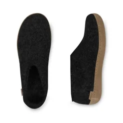 Shoe with Leather Sole - Charcoal