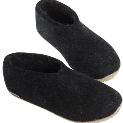 Shoe with Leather Sole - Charcoal