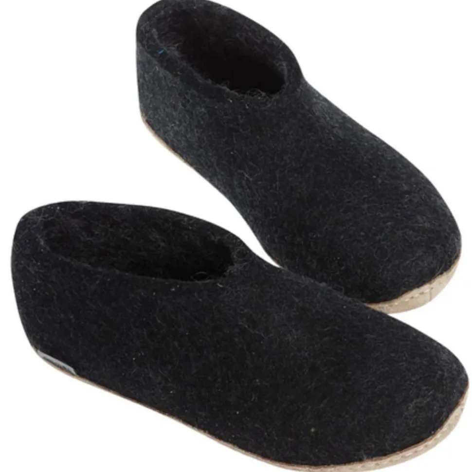 Shoe with Leather Sole - Charcoal