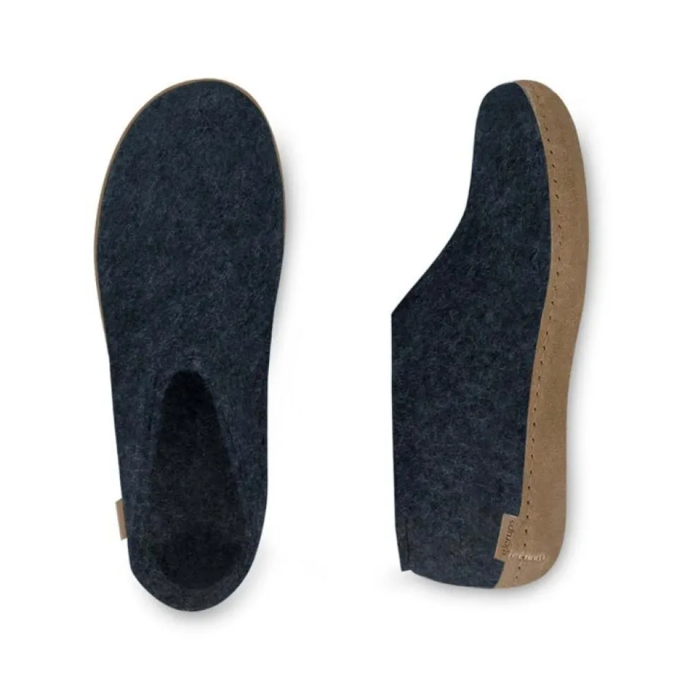 Shoe with Leather Sole - Denim
