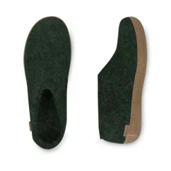 Shoe with Leather Sole - Forest