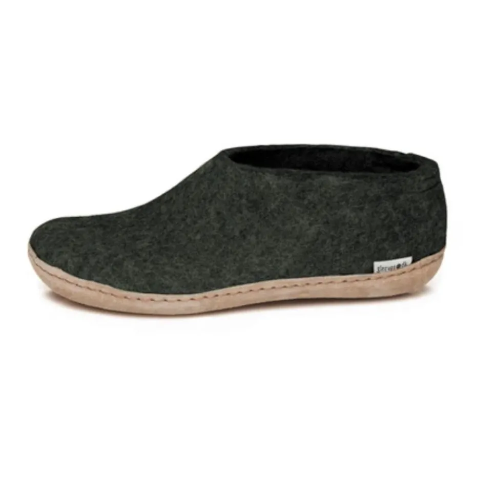 Shoe with Leather Sole - Forest