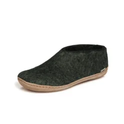 Shoe with Leather Sole - Forest
