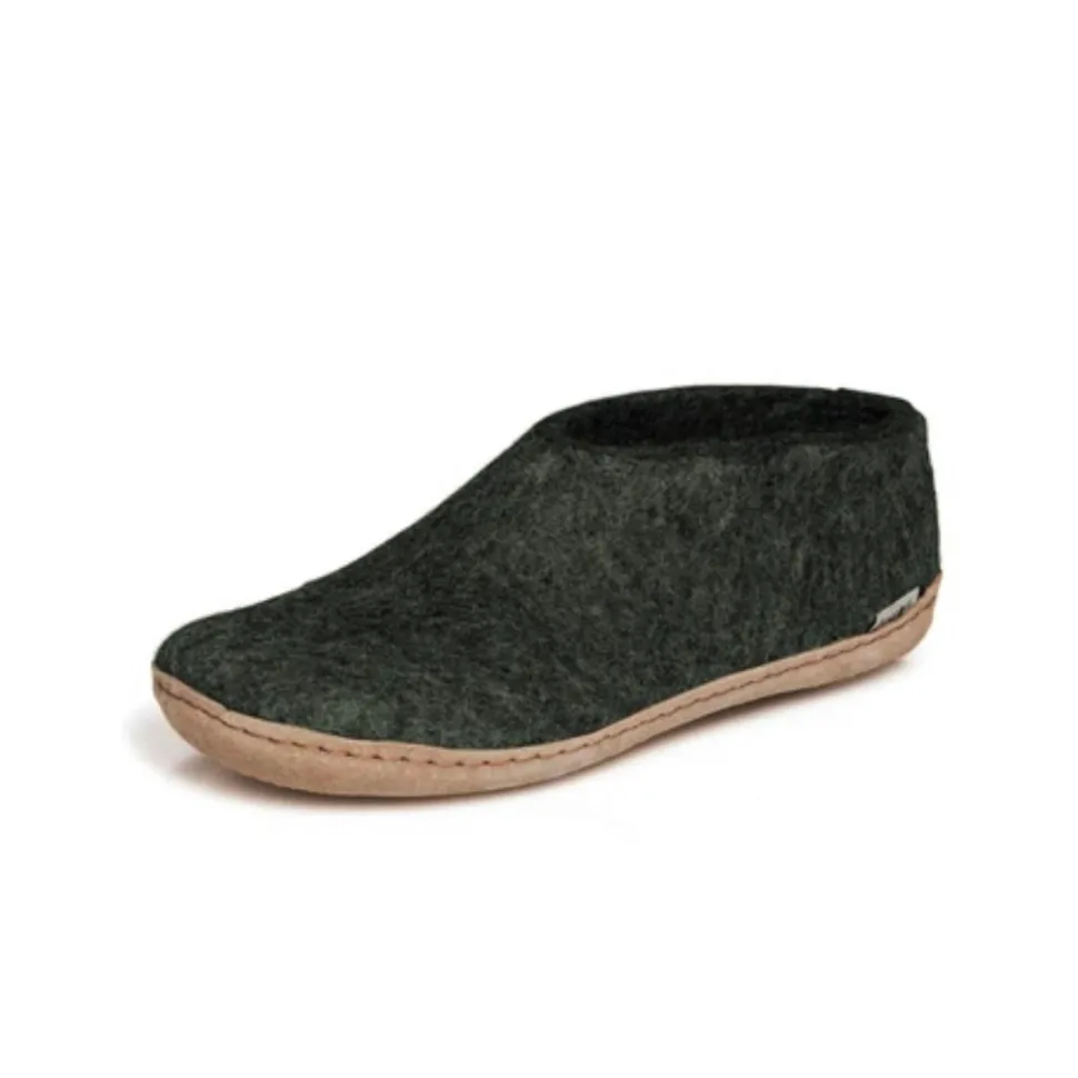 Shoe with Leather Sole - Forest