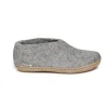 Shoe with Leather Sole - Grey