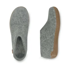 Shoe with Leather Sole - Grey