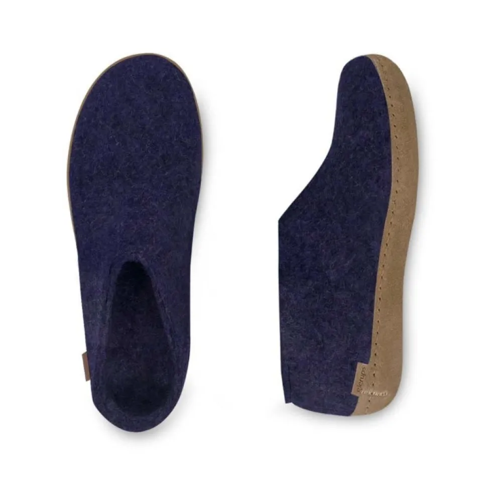 Shoe with Leather Sole - Purple