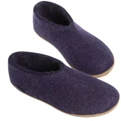 Shoe with Leather Sole - Purple