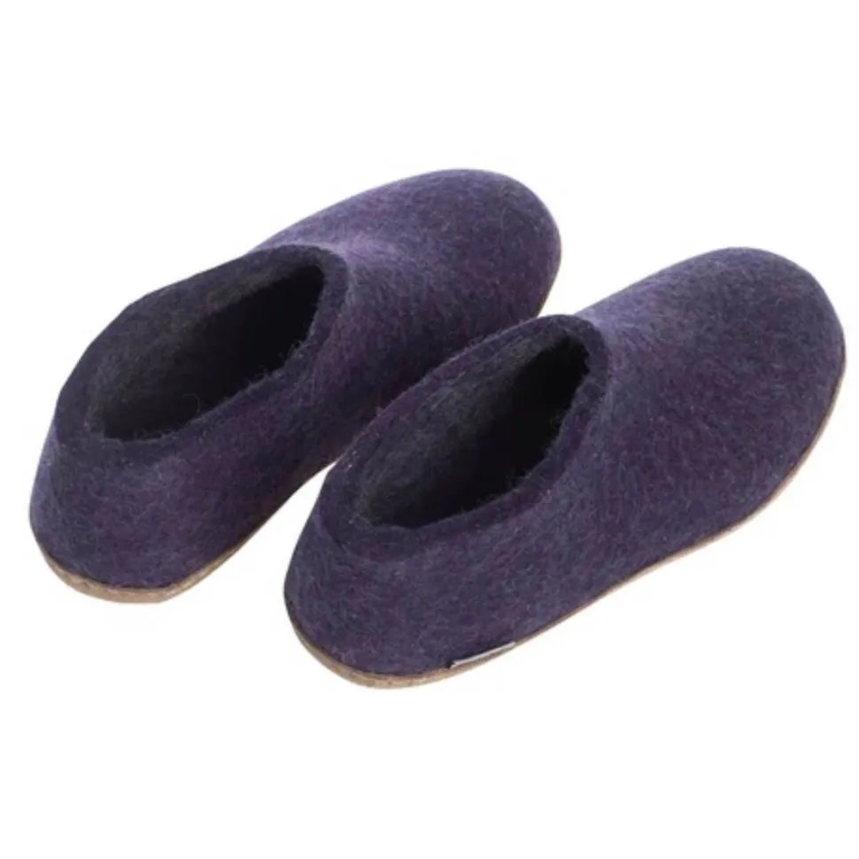 Shoe with Leather Sole - Purple