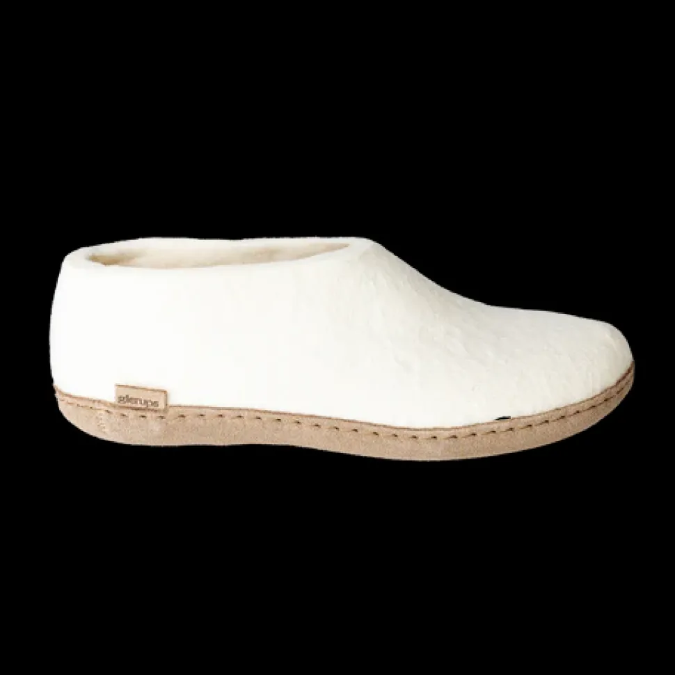 Shoe with Leather Sole - White